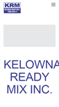 Mobile Screenshot of kelownareadymix.ca