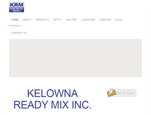 Tablet Screenshot of kelownareadymix.ca